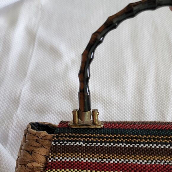 Boho straw summer beach bag - Picture 8 of 12